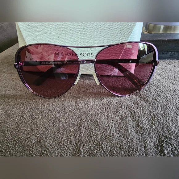 Michael Kors Purple Aviator Sunglasses with Gradient Lenses Michael Kors Women main image 2